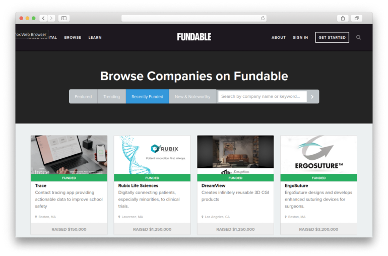 Crowdfunding platform fundable