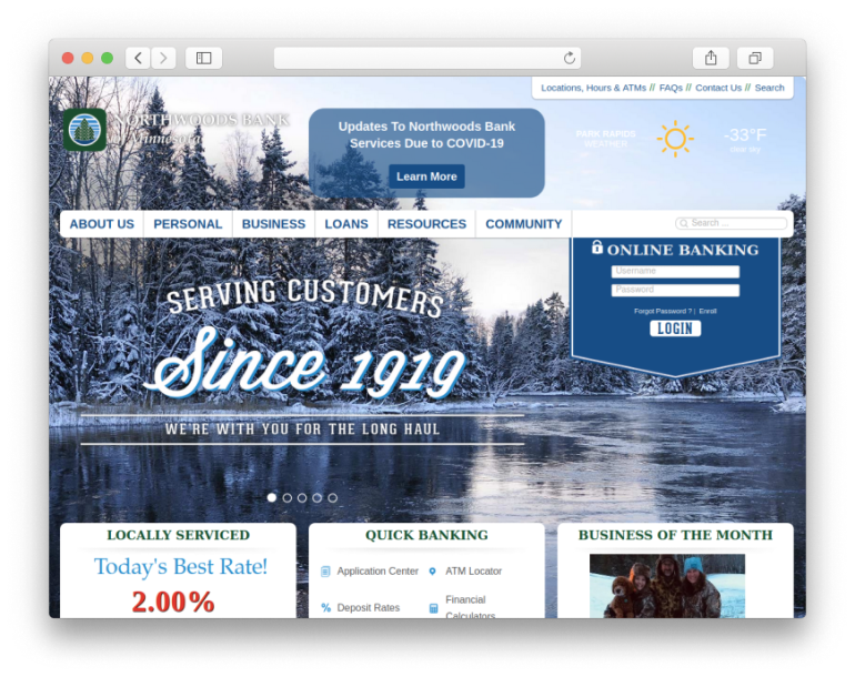 Northwood bank main page