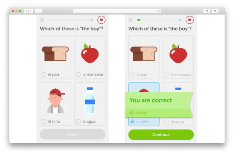 The duolingo language learning app for kids